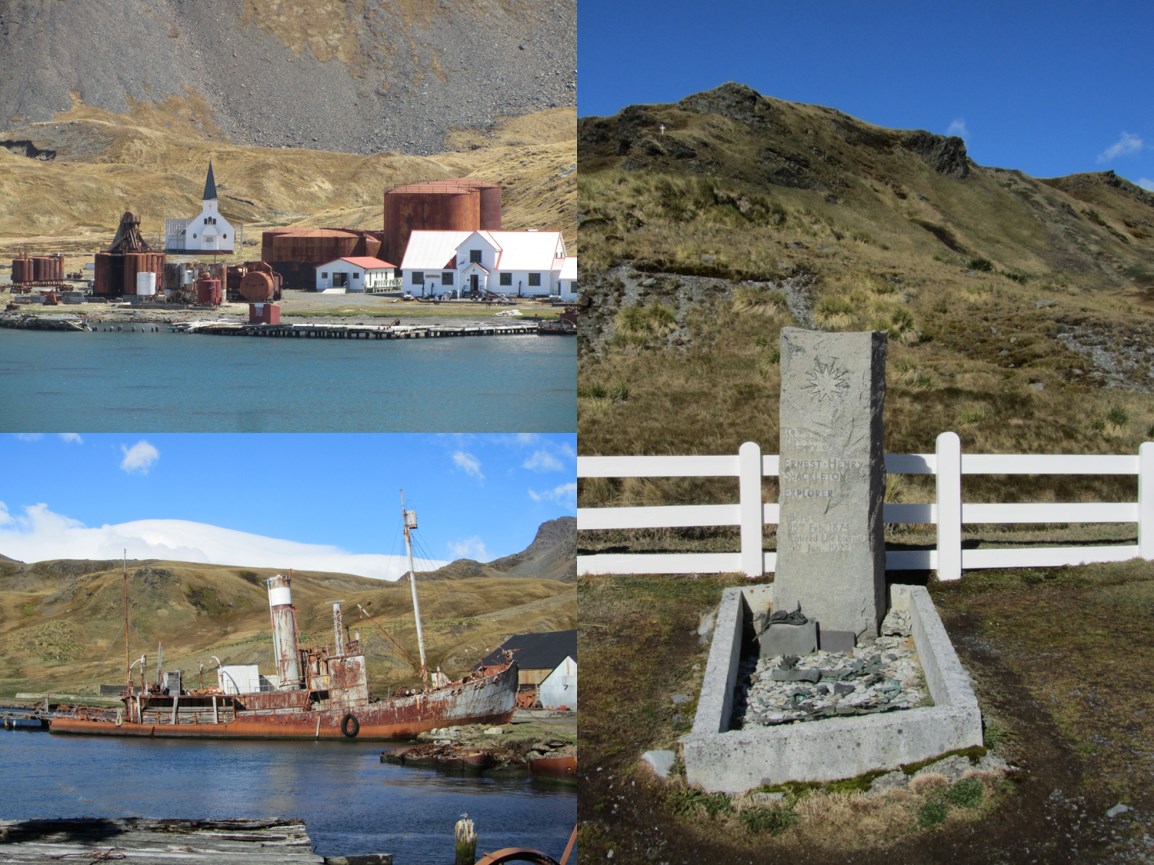 Relics of the whaling station at Grytviken, and Sir Ernest Shackleton’s grave.